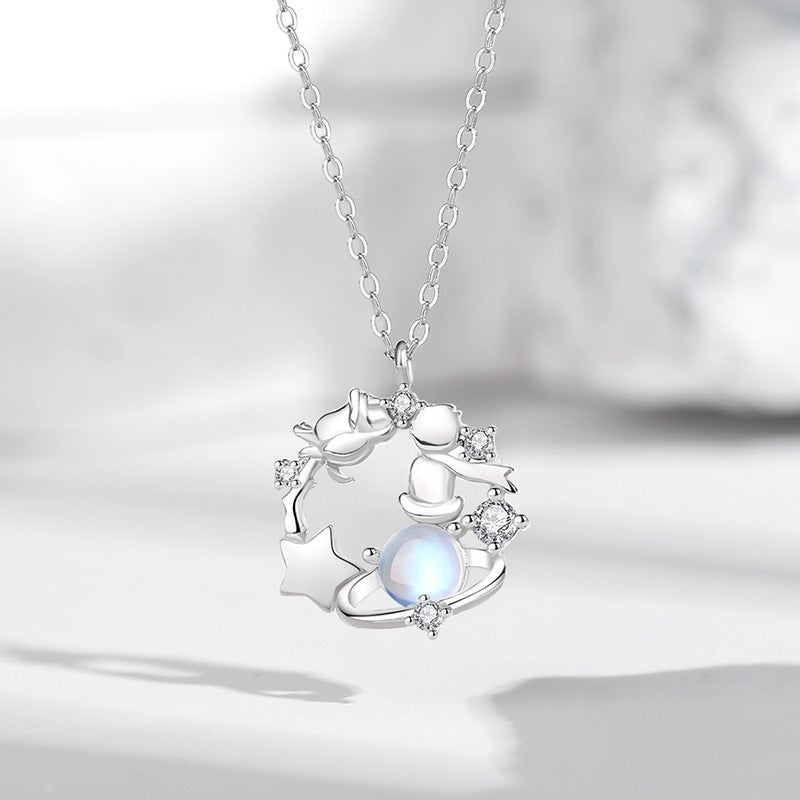 Koleksi Kalung Moonstone Opal Perhiasan Wanita Necklace Collection