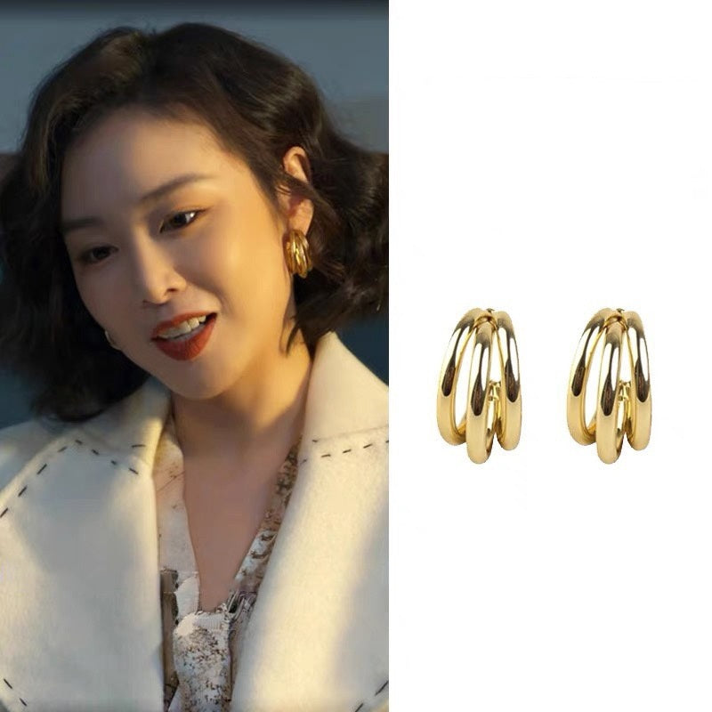 Anting Fashion Mutiara Modern Aksesoris Wanita Perhiasan Earring