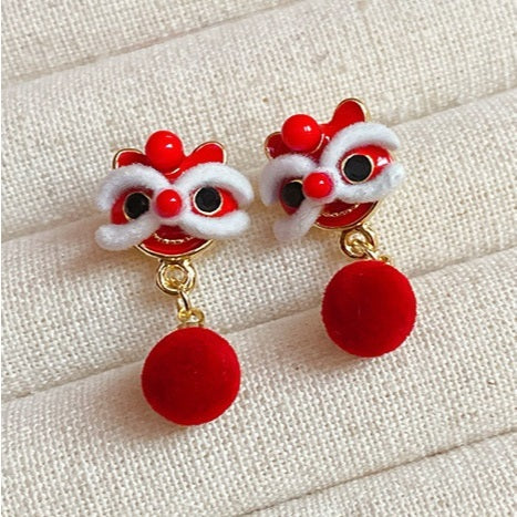 Anting Merah Imlek Keberuntungan Unik Red Chinese New Year Earrings