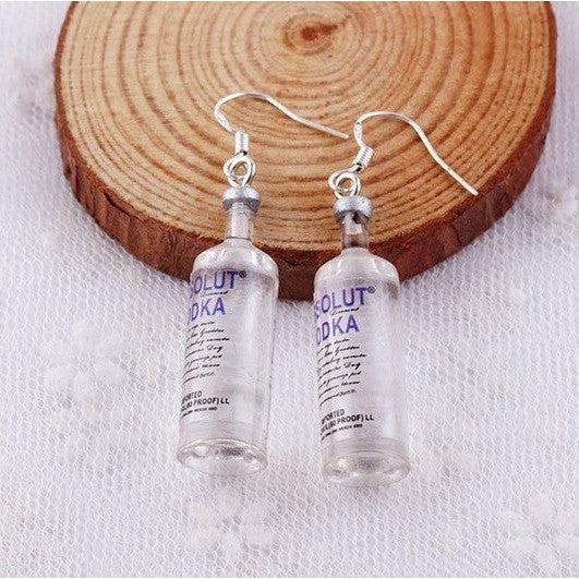 Anting Unik Creative Funny Mini Bottles Piercing Earrings Jewellery