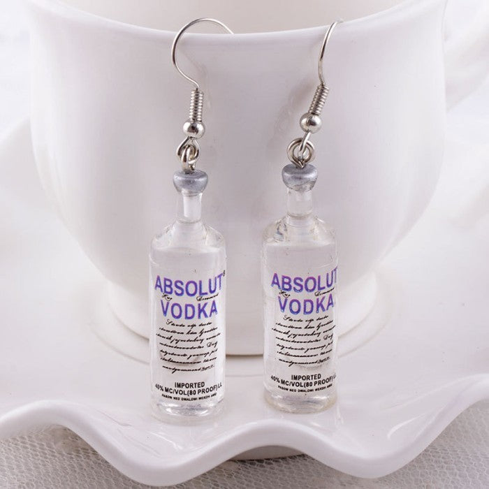 Anting Unik Creative Funny Mini Bottles Piercing Earrings Jewellery