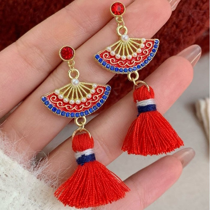 Anting Merah Imlek Keberuntungan Unik Red Chinese New Year Earrings